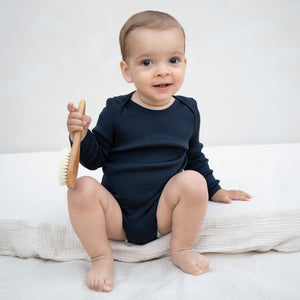 minimalisma Silk-Cotton Bodysuit "Bono" Dark Blue