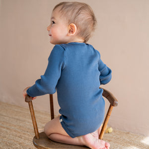 minimalisma Body Seide-Baumwolle "Bono" Fjord Blue