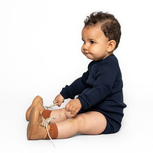 minimalisma Silk-Cotton Bodysuit "Bono" Dark Blue