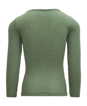 minimalisma Langarmshirt Merino "Atlantic" | Greenery