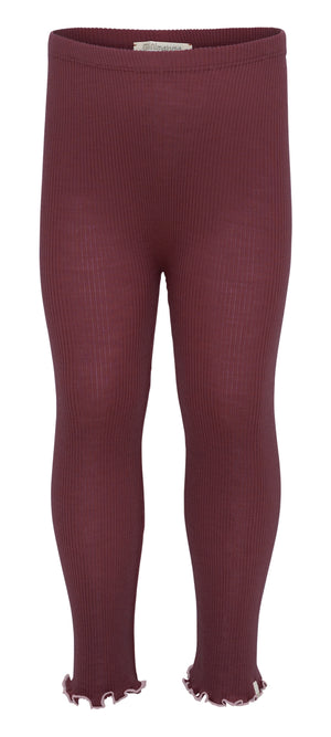 Minimalisma "Arona" Merino Leggins in Bordeaux/Peony – Detailansicht 2