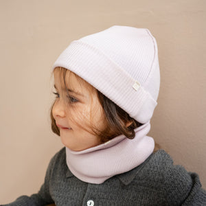 Minimalisma "Andersen" Merino Beanie in Peony – Detailansicht 2
