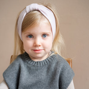 Minimalisma Stirnband Merino Alba in Peony – Detailansicht 4