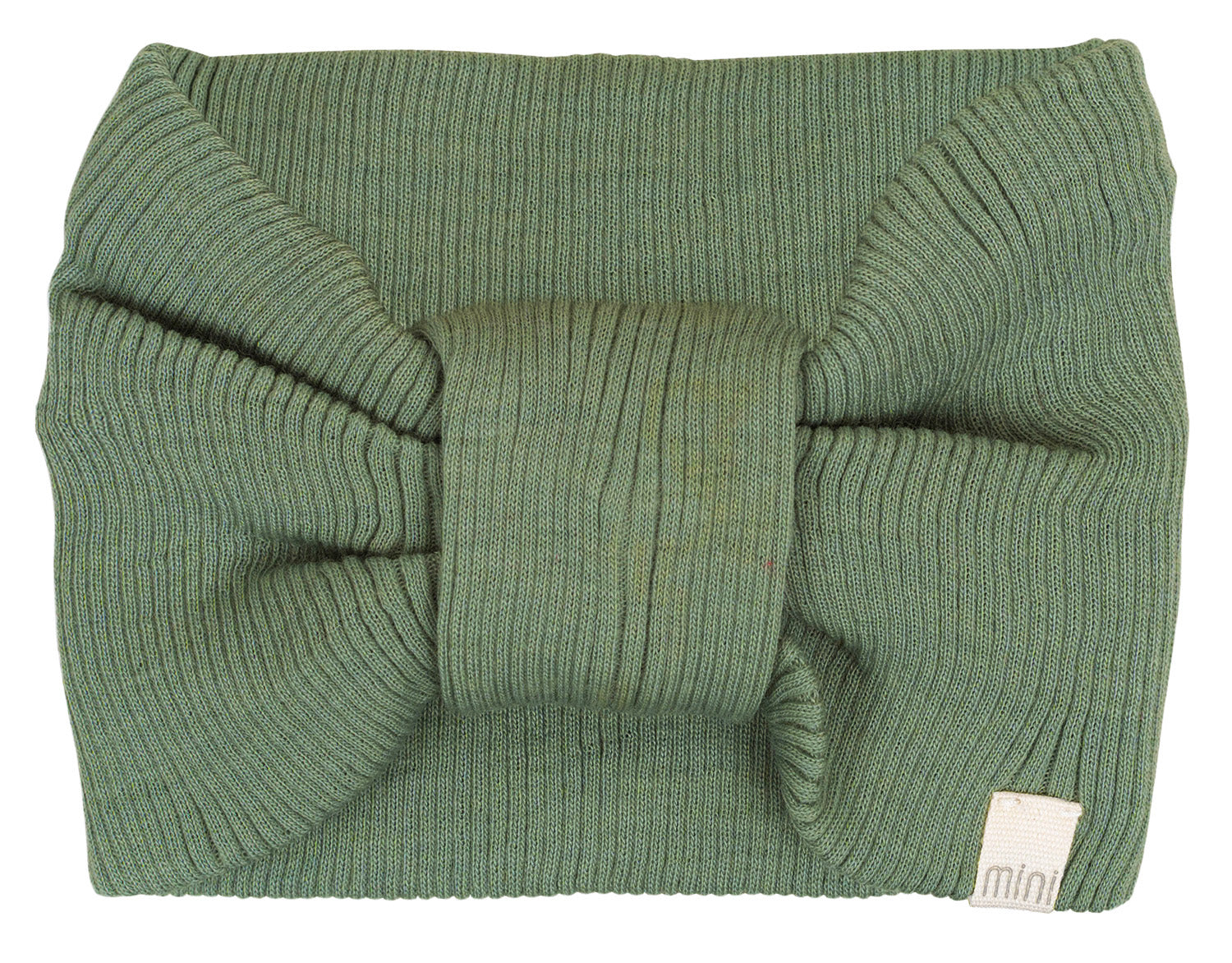 minimalisma Stirnband „Alba“ in Greenery aus 100 % Merinowolle. 