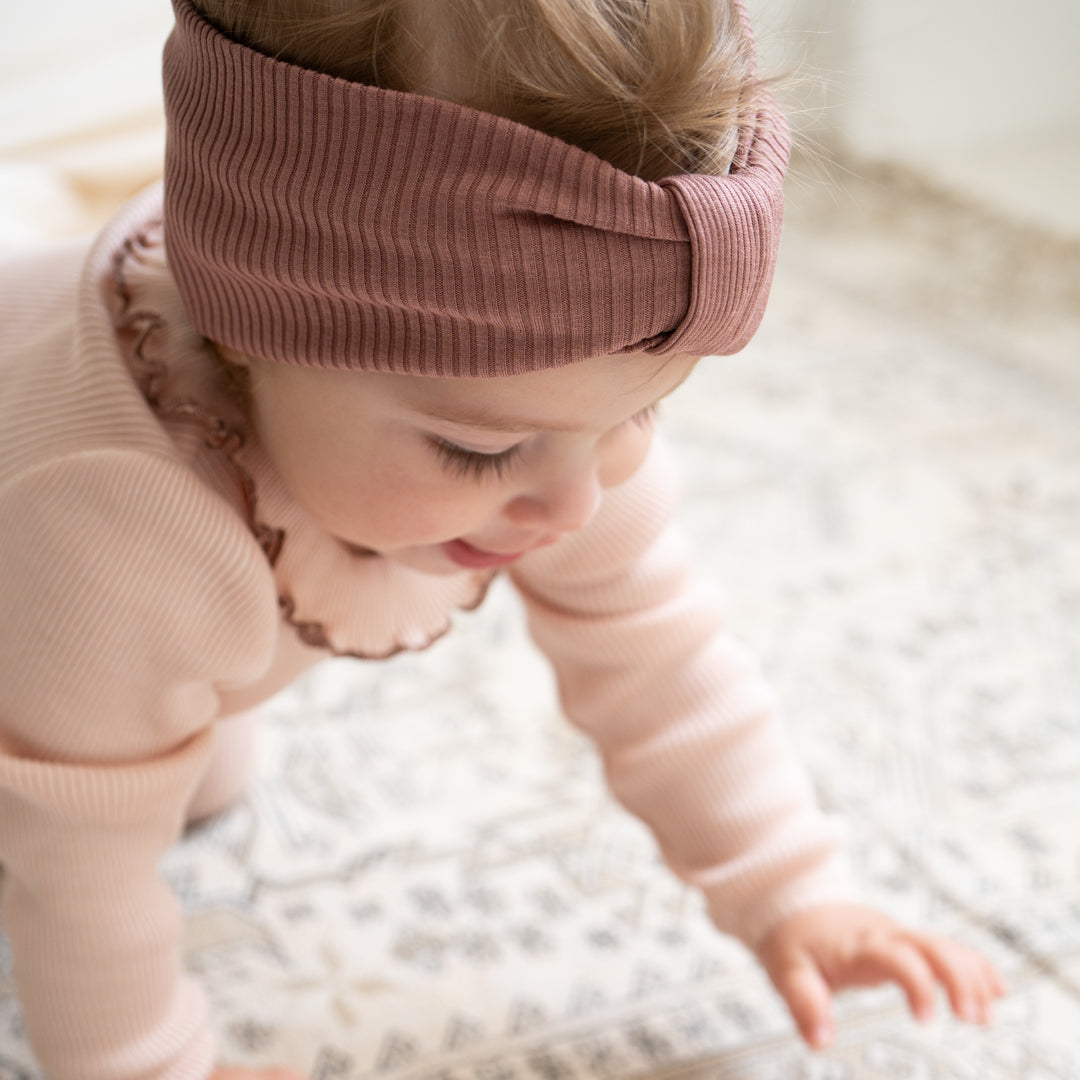 minimalisma Stirnband Seide-Baumwolle "Bi" Antique Rose