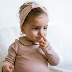 Minimalisma Stirnband Seide Baumwolle "Bi" in Sweet Rose – Detailansicht 2