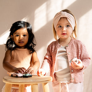 Minimalisma Stirnband Seide Baumwolle "Bi" in Sweet Rose – Detailansicht 3
