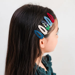 Mimi & Lula Mini Haar-Clips "Blackberry Scalloped"