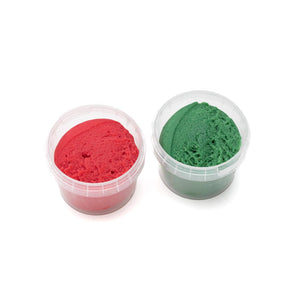 Neongrün Bio-Knete vegan 2er Set "Suri" rot/grün