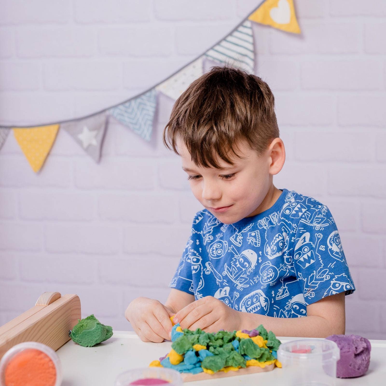 Neongrün Bio-Knete vegan 4er Set "Loki"