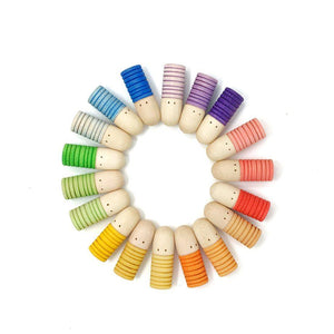  „Grapat Brots Holzfiguren im Regenbogen-Design“