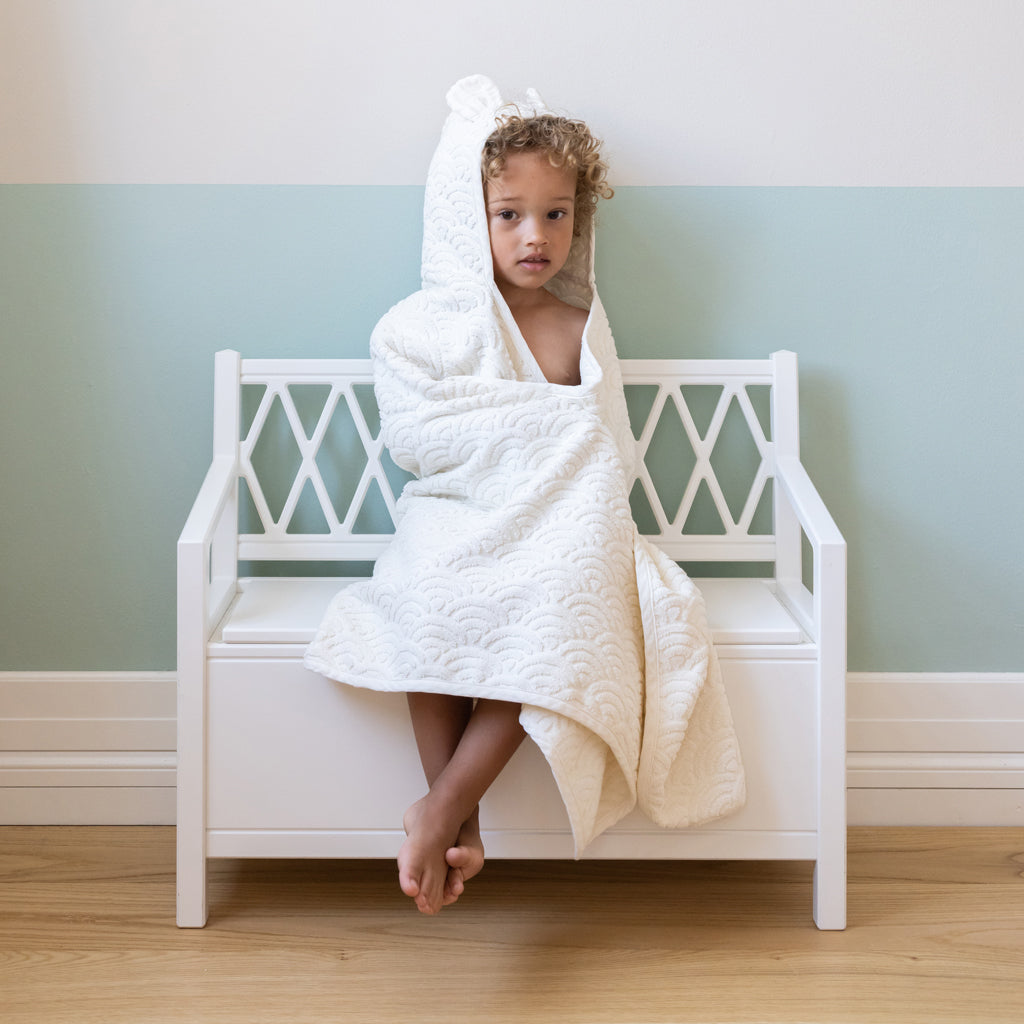Cam Cam Junior Kapuzenbadetuch | Off-White