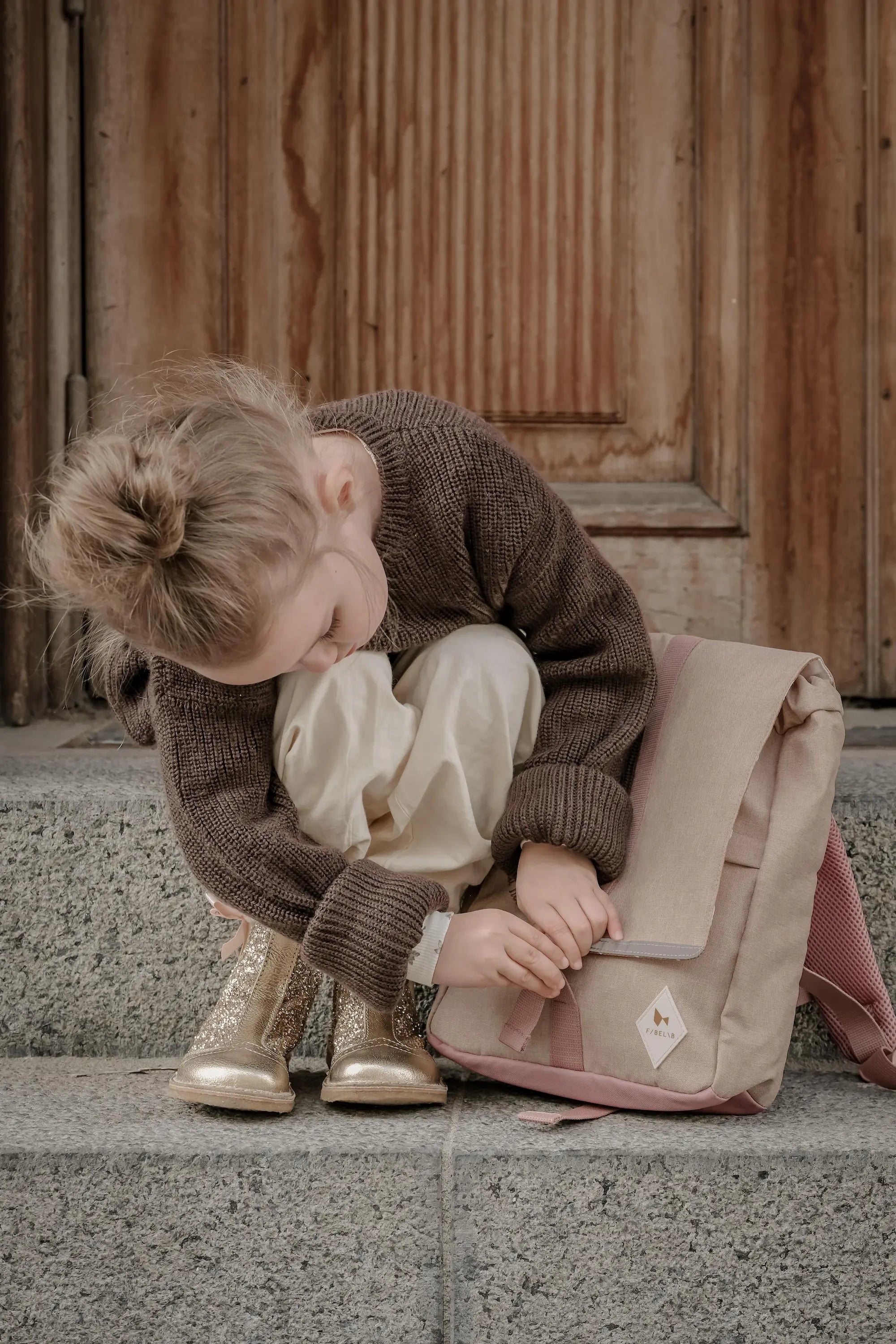 Fabelab Rucksack klein "Wild at Heart" | beige