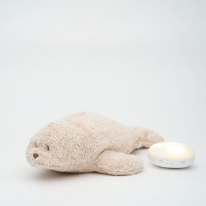 Moonie Kuscheltier Robbe mit Licht 2.0 "Organic Humming Seal" | Sand