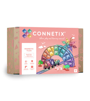 Connetix Magnetbausteine „Pastel Mega Pack“ – 202-teiliges Set mit magnetischen Bausteinen in sanften Pastellfarben, ideal für kreatives Bauen und Lernen.