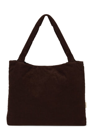 Studio Noos Sac Shopper Rib Puffy « Mom Bag » | Dark Brown