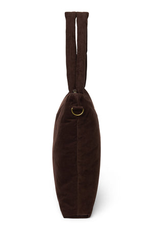 Studio Noos Sac à langer côtelé gonflé "Diaper Bag" | Marron foncé