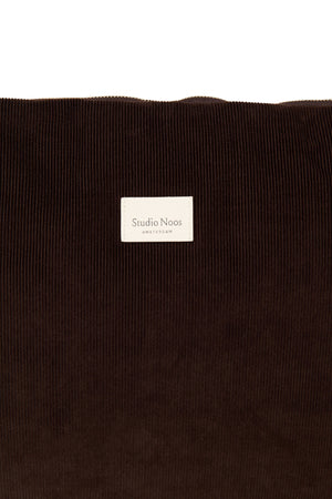 Studio Noos Sac à langer côtelé gonflé "Diaper Bag" | Marron foncé