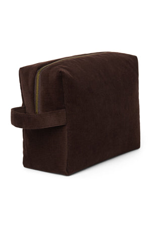 Studio Noos Trousse de Toilette Matelassée Rib "Toiletry Bag" | Marron Foncé