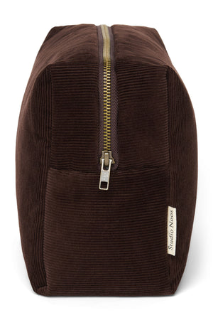 Studio Noos Trousse de Toilette Matelassée Rib "Toiletry Bag" | Marron Foncé