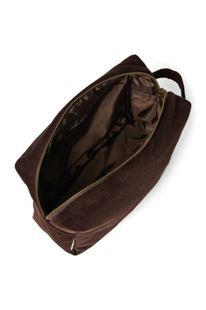 Studio Noos Trousse de Toilette Matelassée Rib "Toiletry Bag" | Marron Foncé