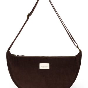 Studio Noos Umhängetasche Rib Puffy "Adult Fanny Pack" | Dark Brown
