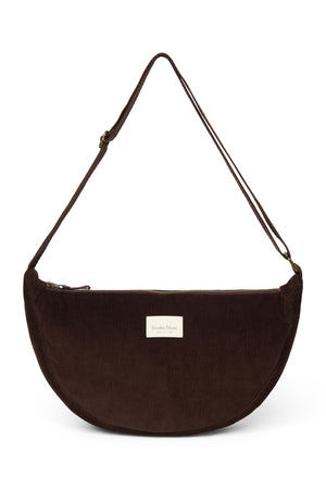 Studio Noos Sac bandoulière Rib Puffy "Adult Fanny Pack" | Dark Brown