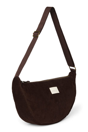 Studio Noos Sac bandoulière Rib Puffy "Adult Fanny Pack" | Dark Brown