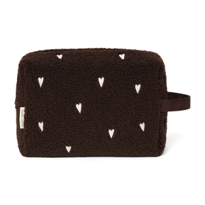 Studio Noos Kosmetiktasche Teddy "Toiletry Bag" | Chocolate Hearts