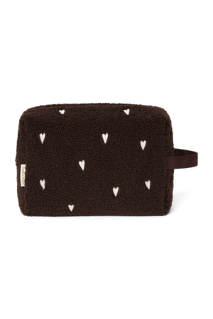 Studio Noos Trousse de toilette Teddy "Toiletry Bag" | Chocolate Hearts