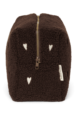 Studio Noos Trousse de toilette Teddy "Toiletry Bag" | Chocolate Hearts