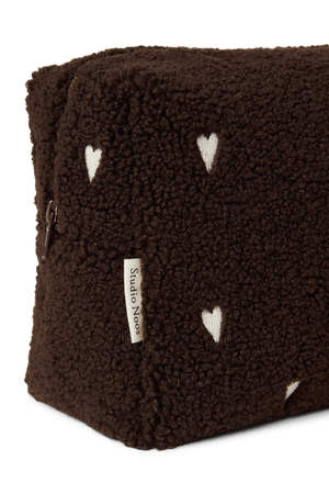 Studio Noos Trousse de toilette Teddy "Toiletry Bag" | Chocolate Hearts