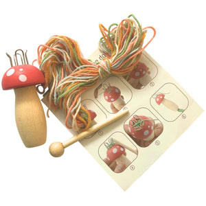 House of Marbles Wooden Knitting Mushroom – Strickliesel