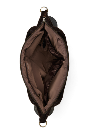 Studio Noos Sac à langer en flanelle rayée "Diaper Bag" | Marron