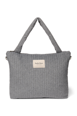 Studio Noos Wickeltasche Flannel Chalkstripe "Diaper Bag" | Light Grey