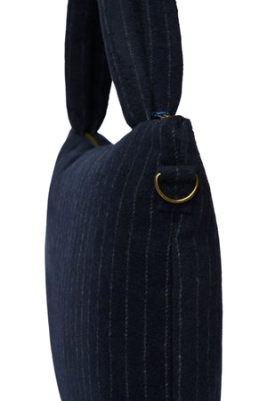 Studio Noos Wickeltasche Flannel Chalkstripe "Diaper Bag" | Dark Blue