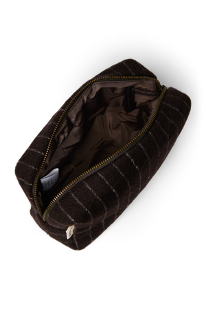Studio Noos Tasche Flannel Chalkstripe "Pouch" | Brown
