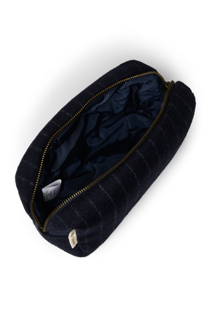 Studio Noos Tasche Flannel Chalkstripe "Pouch" | Dark Blue