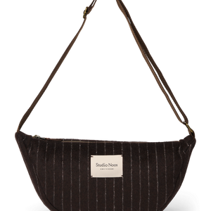Studio Noos Umhängetasche Flannel Chalkstripe "Adult Fanny Pack" | Brown