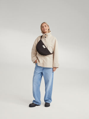 Studio Noos Umhängetasche Flannel Chalkstripe "Adult Fanny Pack" | Brown