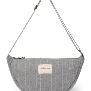 Studio Noos Umhängetasche Flannel Chalkstripe "Adult Fanny Pack" | Light Grey