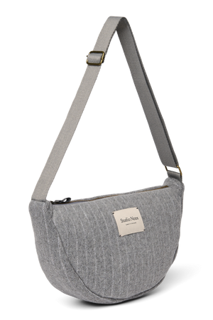 Studio Noos Umhängetasche Flannel Chalkstripe "Adult Fanny Pack" | Light Grey