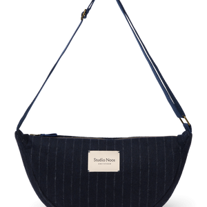 Studio Noos Umhängetasche Flannel Chalkstripe "Adult Fanny Pack" | Dark Blue