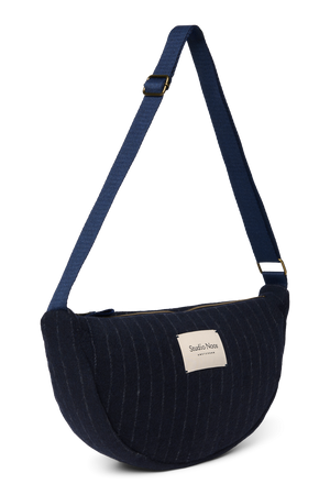 Studio Noos Umhängetasche Flannel Chalkstripe "Adult Fanny Pack" | Dark Blue