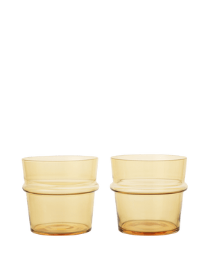 Ferm Living Verres bas Boya – Lot de 2 | Jaune