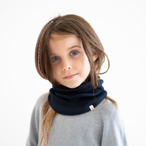 Minimalisma Loop-Schal Seide Baumwolle "Birk" in Sailor – Detailansicht 3