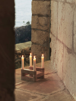 Ferm Living Modular Candle Holder Set Newel | Travertine