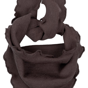 Minimalisma Bandana Lätzchen Merino "Abib" in Dark Chocolate