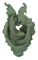 „minimalisma Bandana-Lätzchen in Greener – Baby-Halstuch aus 100 % Merinowolle, weich und temperaturausgleichend, flach liegend auf hellem Hintergrund“