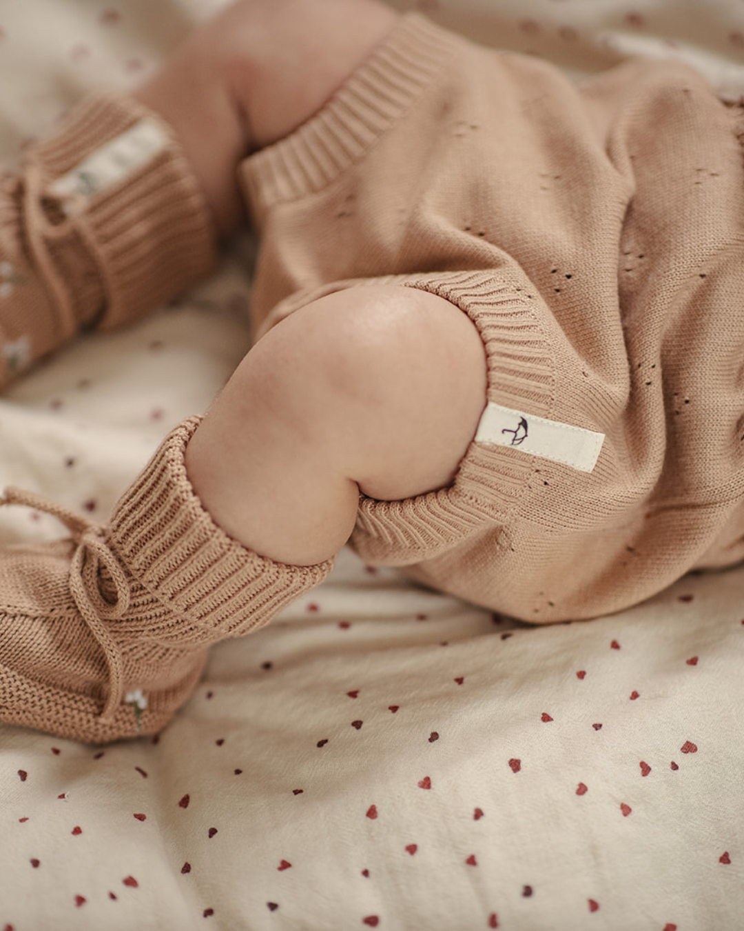 Saga Copenhagen Baby Strickschuhe - Bio-Baumwolle | Nude